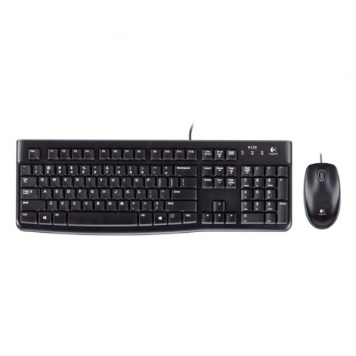 TASTIERA+MOUSE LOGITECH MK120 USB QZERTY Italiano Nero