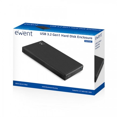 BOX EWENT HD/SSD SATA 2,5 USB TYPE A 3.1 Gen1, alluminio