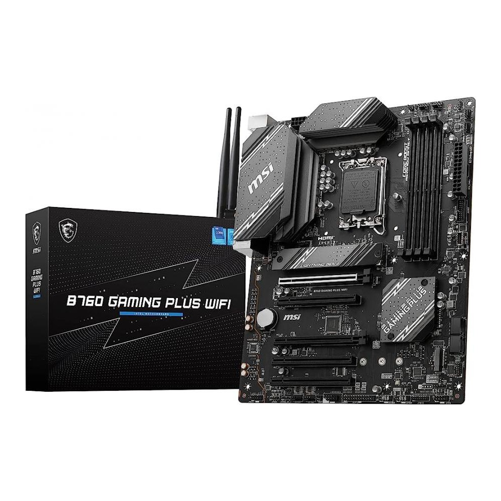 MB MSI B760 GAMING PLUS WIFI LGA 1700, DDR5, 5PCIe-EX16, 3M.2, 4SATA3, MATX