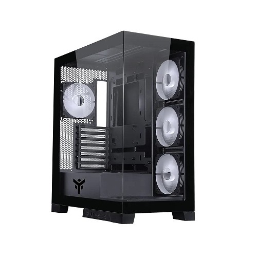 CASE ITEK SHOWBUI 45W - GAMING TOWER, ATX 4x12cm ARGB fan, 2xUSB3, Type-C, Side & Front Panel Temp Glass, Black