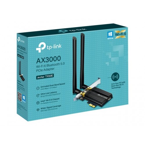 SCHEDA DI RETE TP-LINK Archer TX50E PCIe BLUETOOTH 5.0