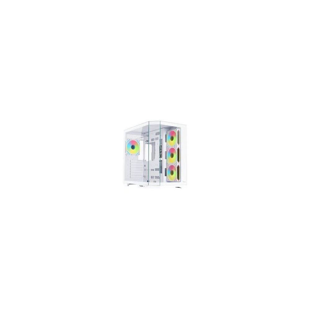 CASE DARK CAVE WHITE AKU ATX- 4x12cm ARGB fan- USB3- Type-C