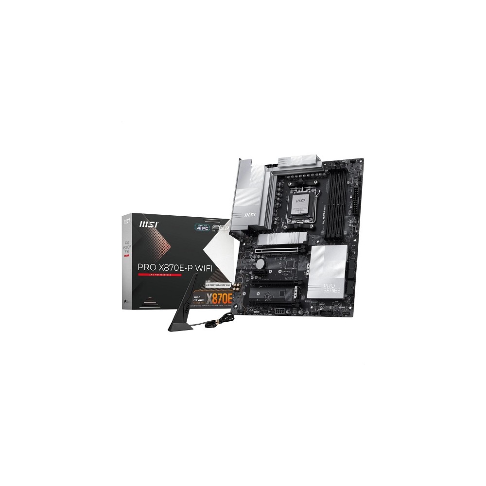 Scheda madre MSI PRO X870E-P WIFI ATX con socket AM5, chipset AMD X870E, 4 slot DDR5 e scatola retail originale – PcSuit.it