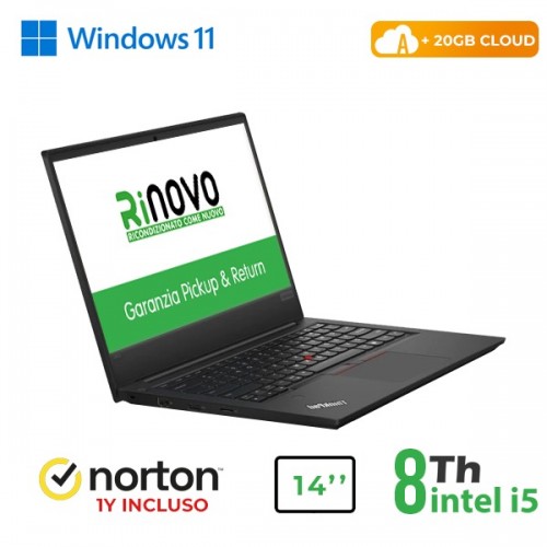 NB LENOVO REFURBISHED THINKPAD E490 14 i5-8X00 16GB 256GB SSD + W11P