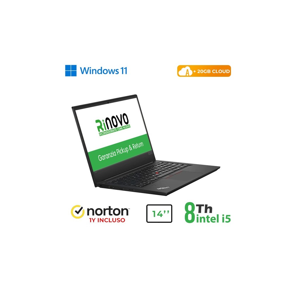 NB LENOVO REFURBISHED THINKPAD E490 14 i5-8X00 16GB 256GB SSD + W11P